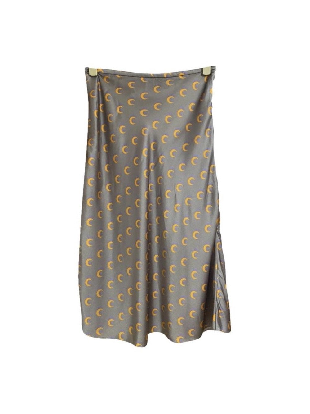 Authentic Marine Serre Grey Skirt with Yellow Crescent Print